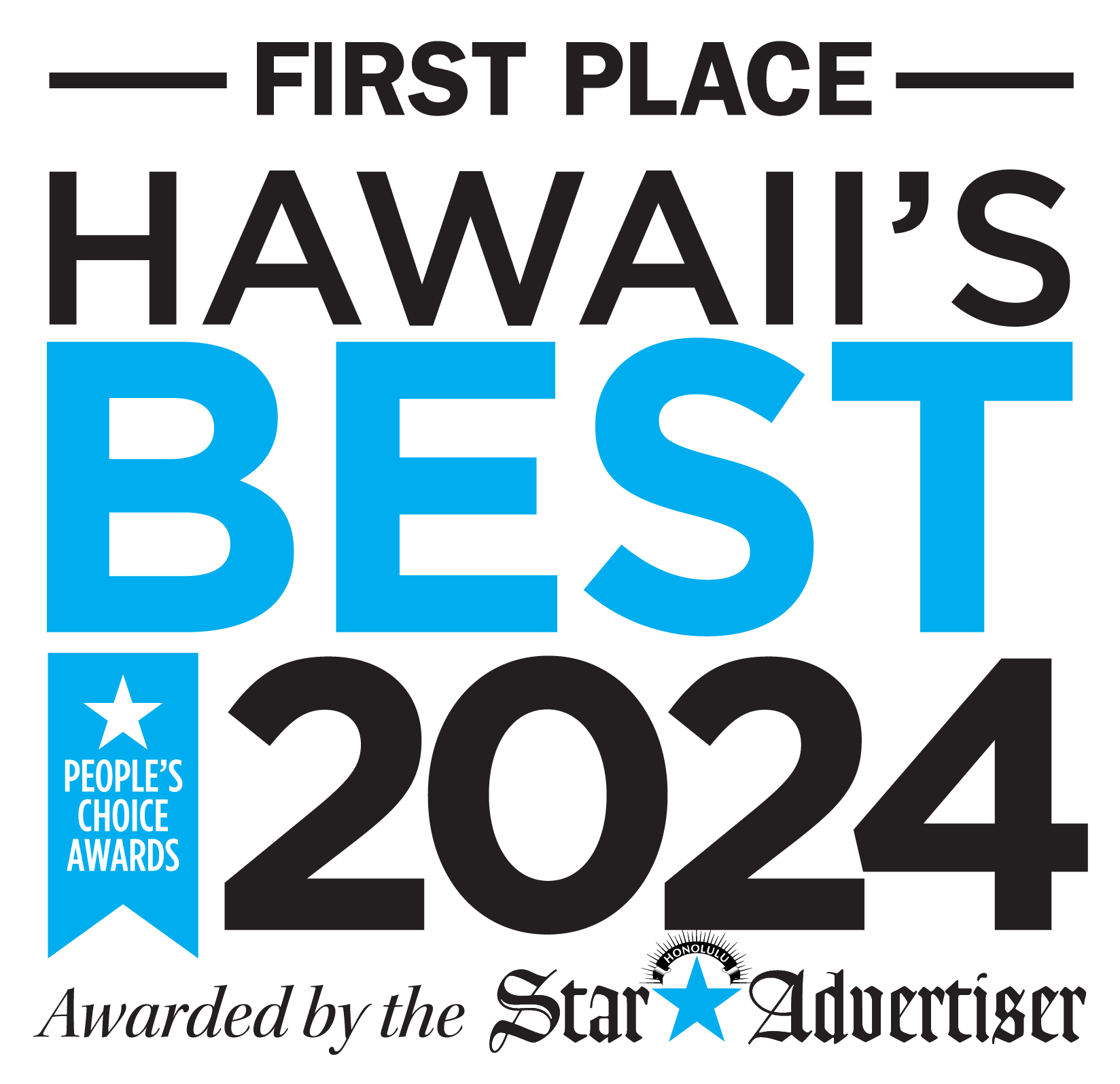 First Place, Hawaii's Best 2024, People's Choice Awards